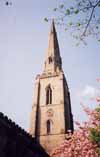 The spire from the North-east, showing the clock